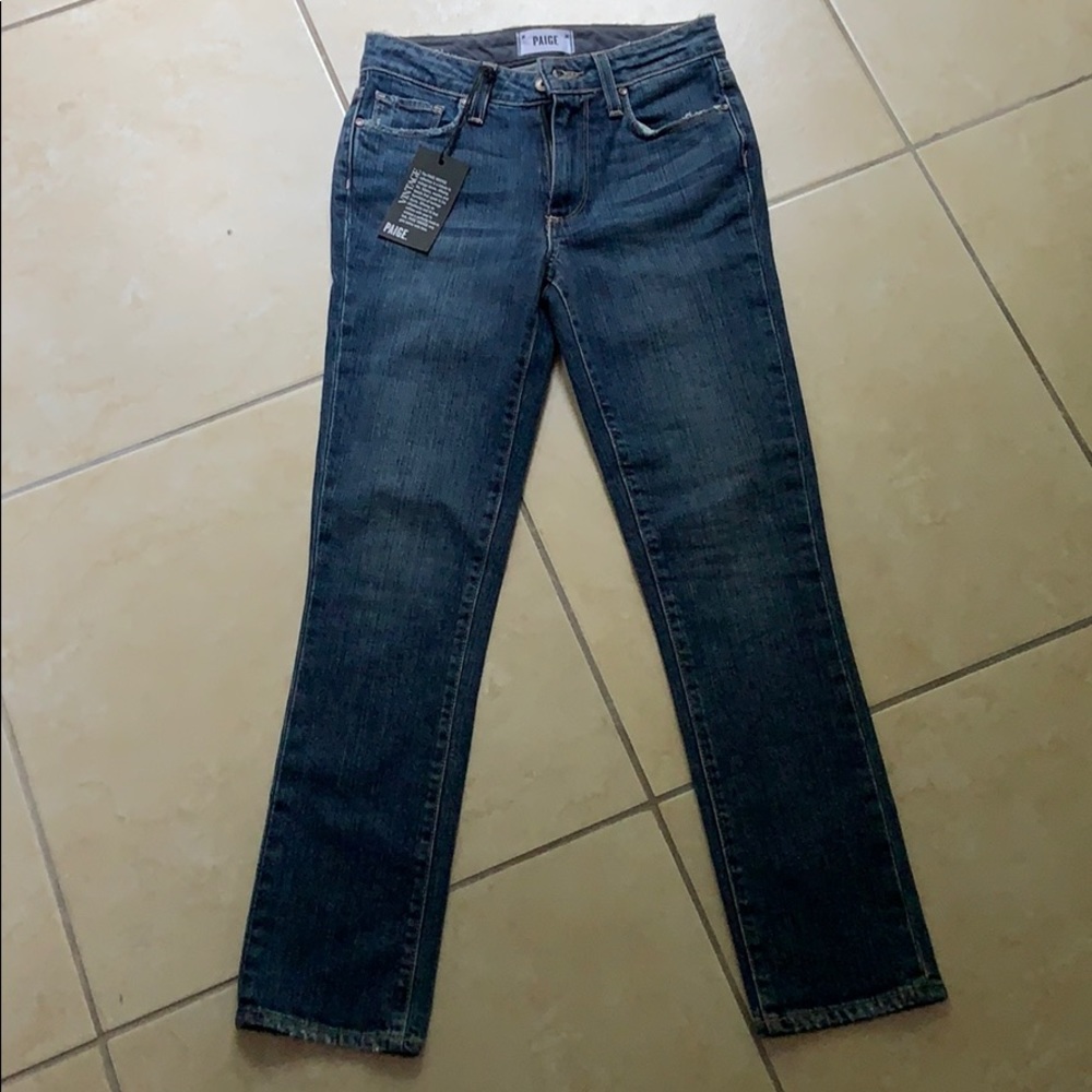 Paige high rise straight crop jeans size 23